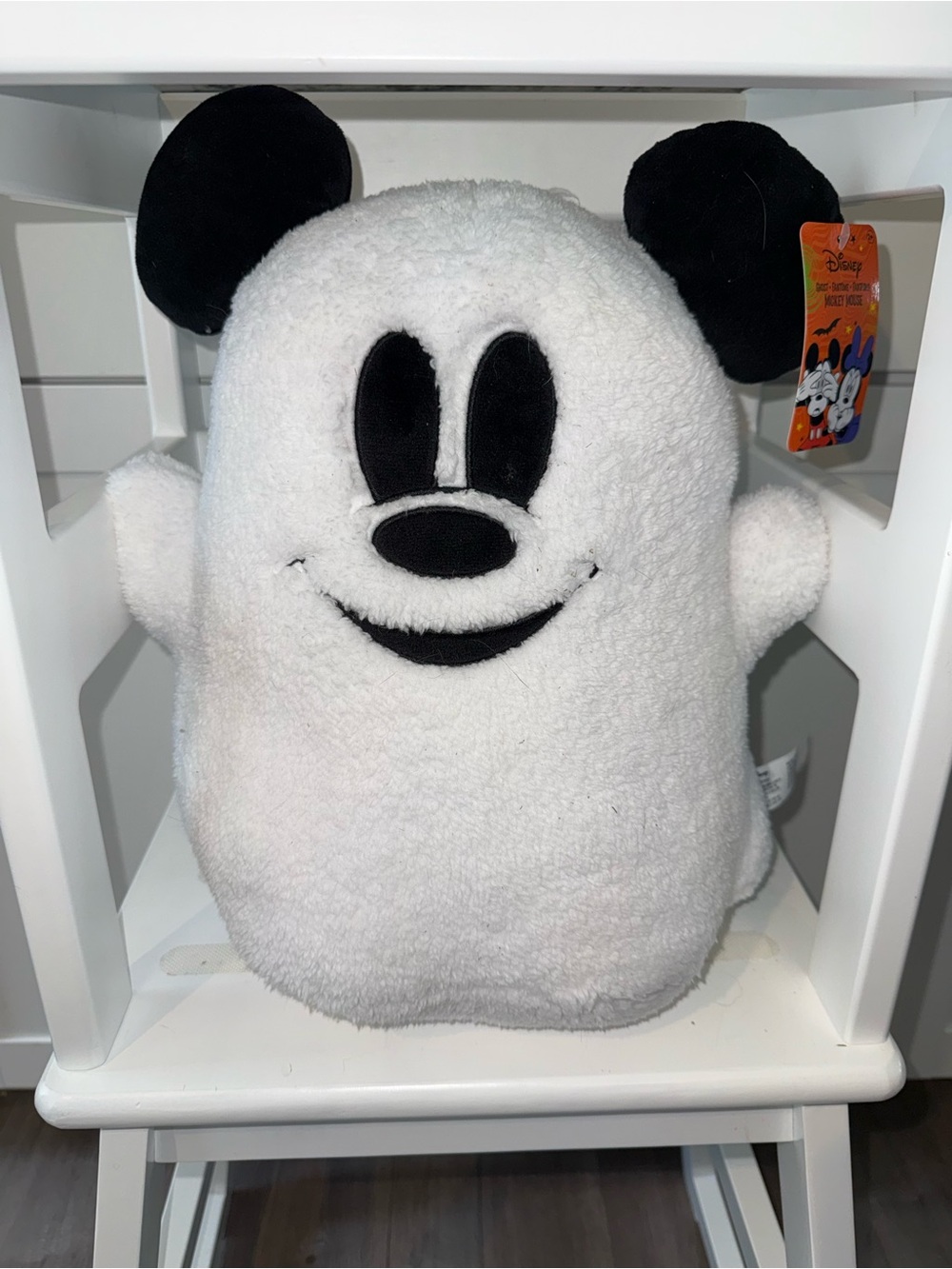 Disney White and Black Mickey Ghost Plush